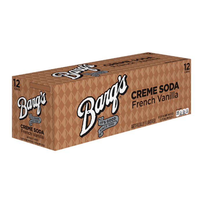 Barq's French Vanilla Crème Soda Case of 12 (12 x 355ml)