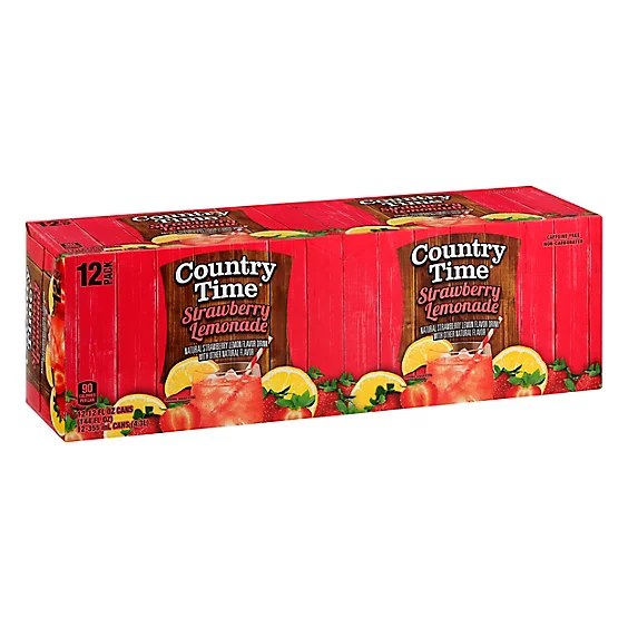 Country Time Strawberry Lemonade Case of 12 (12 x 355ml)