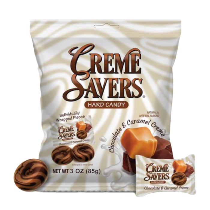 Creme Savers Hard Candy Chocolate & Caramel Creme (85g)