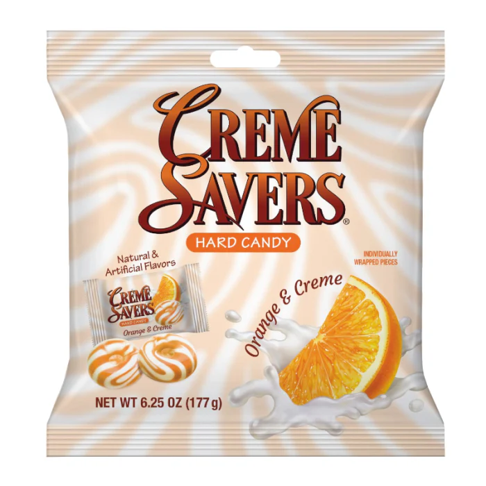 Creme Savers Hard Candy Orange & Cream (177g)