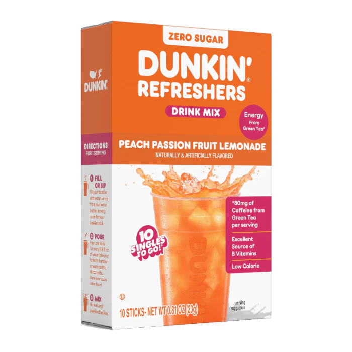 Dunkin' Refreshers Singles to go Peach Passion Fruit Lemonade (23g)