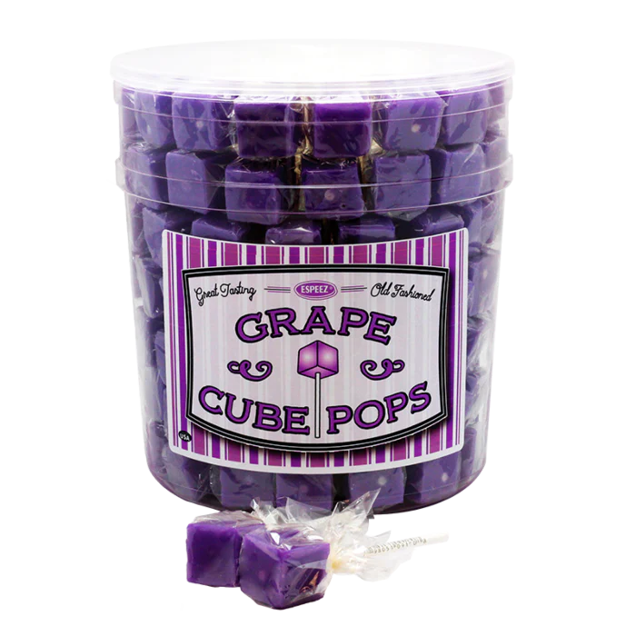 Espeez Grape Cube Single Lollipop (21g)
