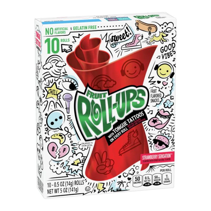 Fruit Roll-Ups Strawberry Sensation 10 Single Packs (141g) - Image 2