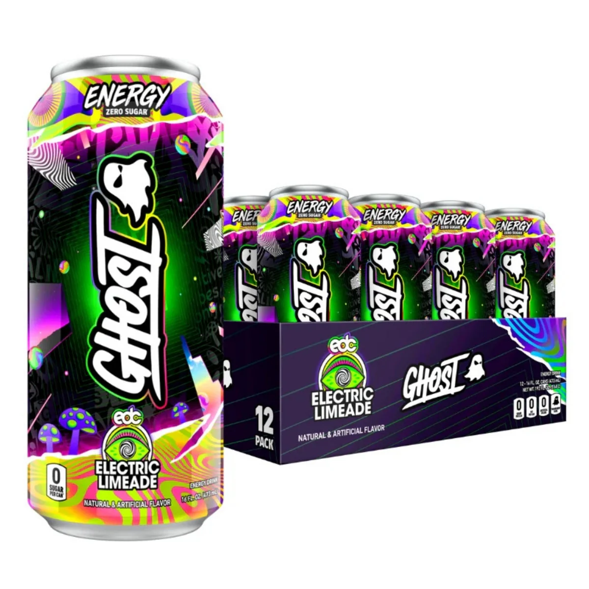 Ghost Electric Limeade Case of 12 (12 x 473ml)