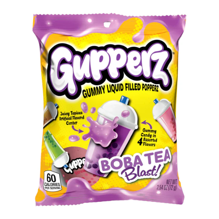 Gupperz Boba Tea Blast Liquid Filled Gummies (72g)