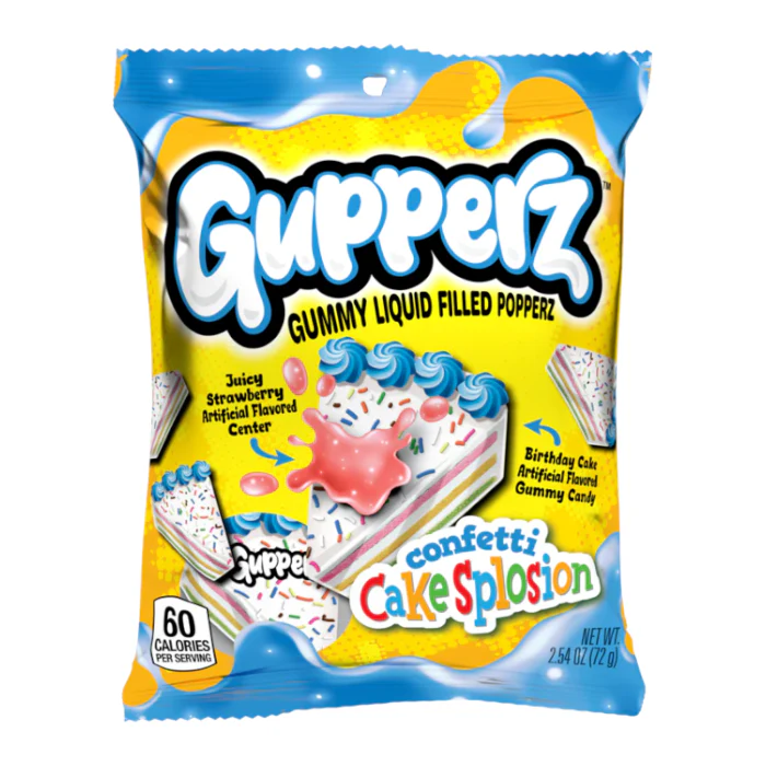 Gupperz Confetti Cakesplosion Liquid Filled Gummies (72g)