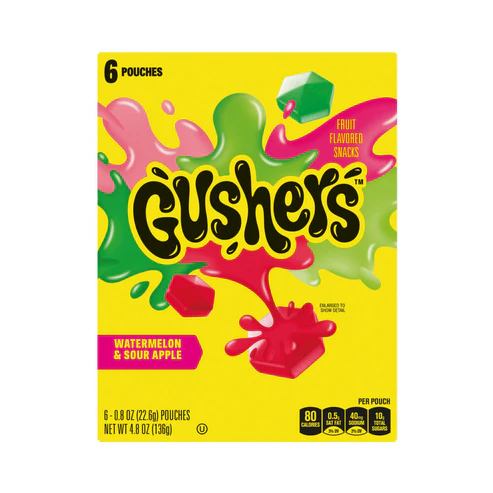 Fruit Gushers Watermelon & Sour Apple (136g)