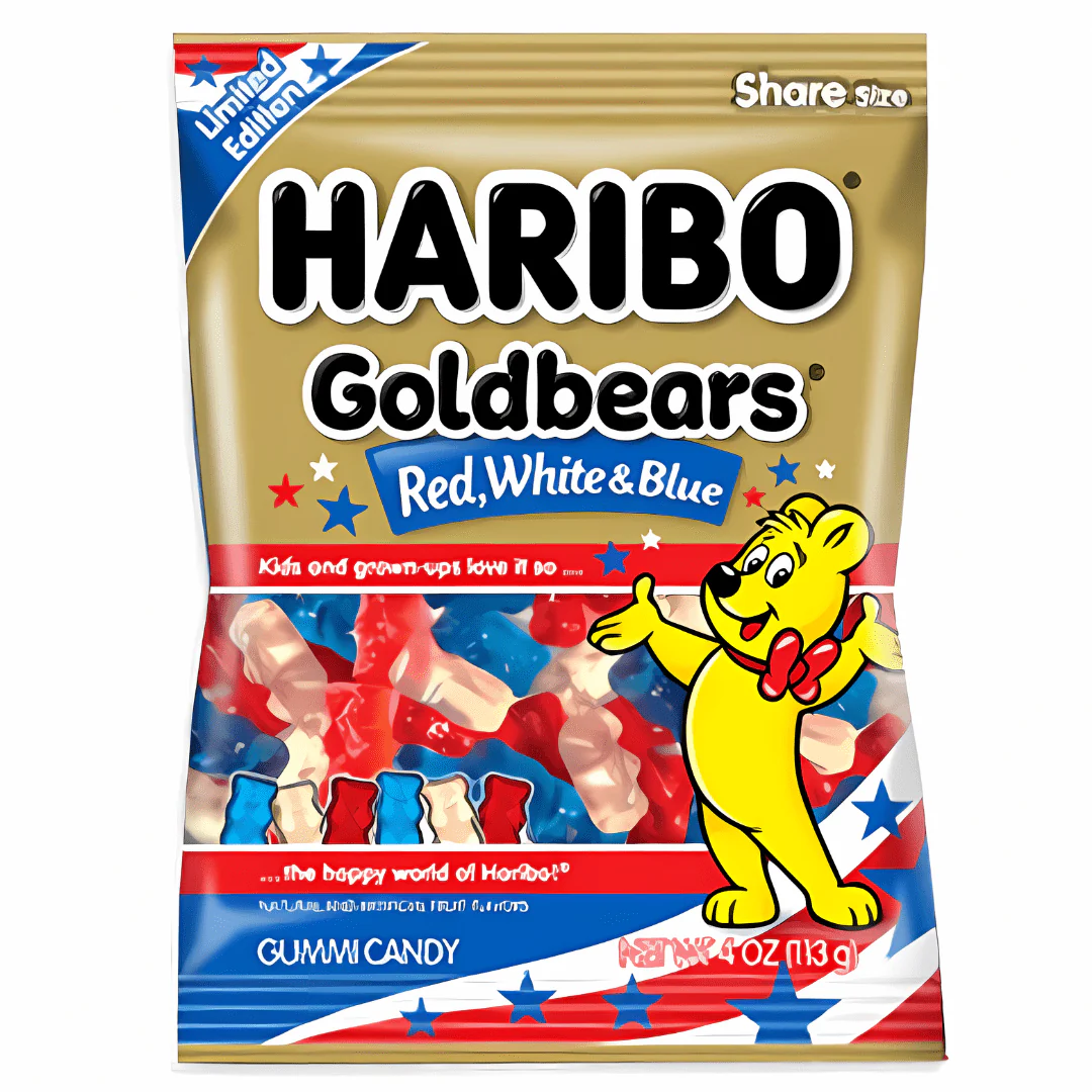 Haribo Gold Bears Red White & Blue Flavour USA (113g)