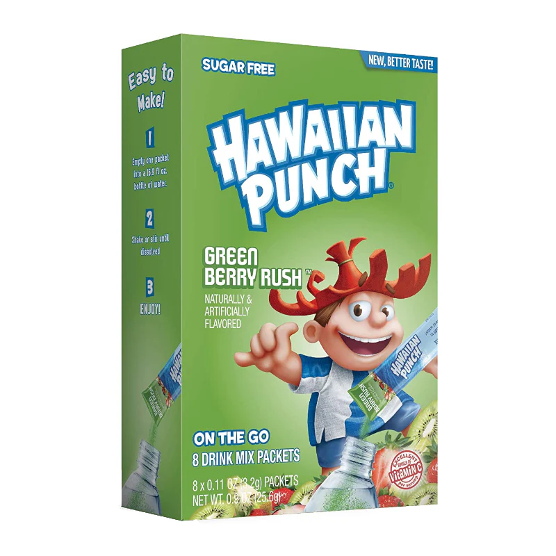Hawaiian Punch Green Berry Rush Singles To Go (20.6g)