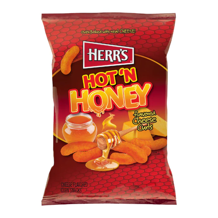 Herr's Hot Honey Cheese Flavoured Curls (170g)