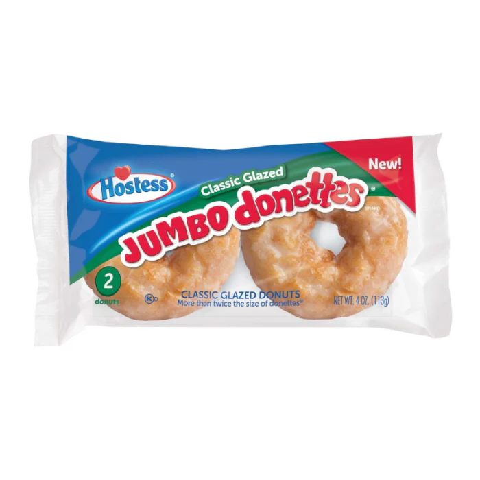 Hostess Classic Glazed Jumbo Donettes 2 Pack (113g)