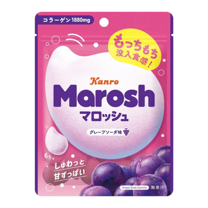 KANRO Marosh Gummy Marshmallow Grape Soda Flavour (Japan) (50g)