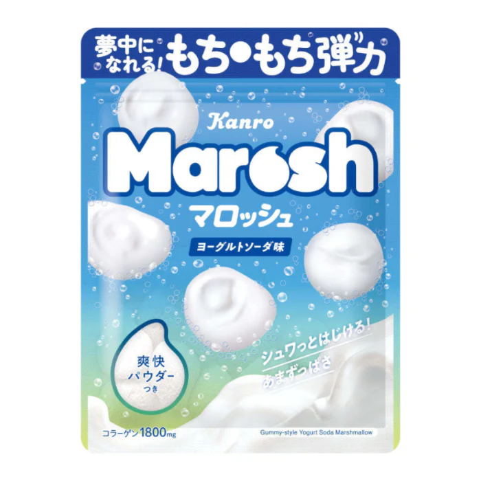 KANRO Marosh Gummy Marshmallow Yogurt Soda Flavour (Japan) (50g)