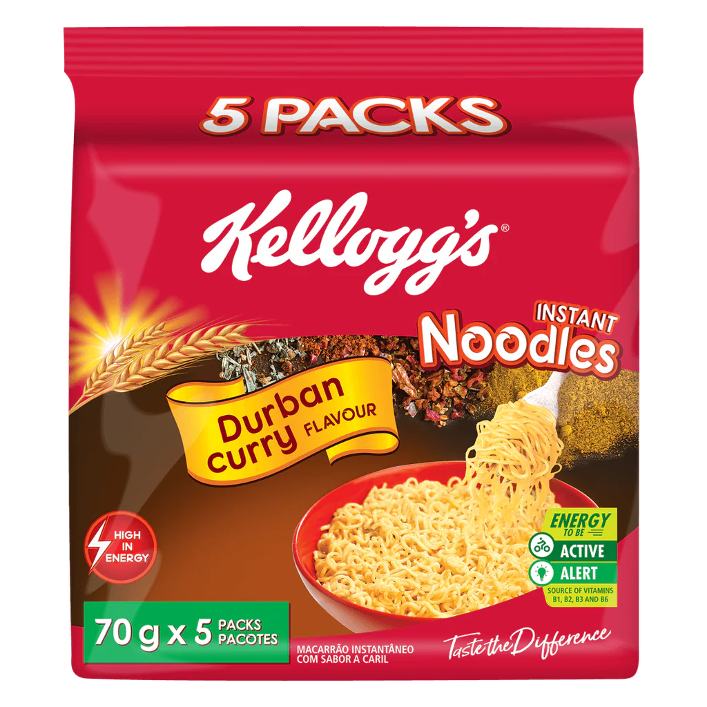 Kellogg's Durban Curry Instant Noodles (350g) (5 Pack)