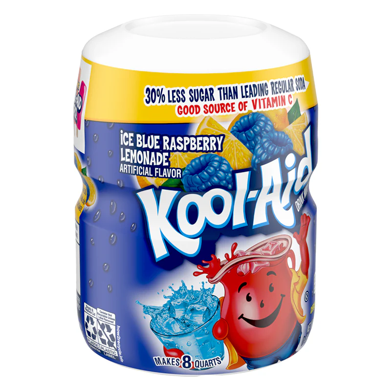 Kool Aid Ice Blue Raspberry Lemonade Drink Mix Tub (567g)