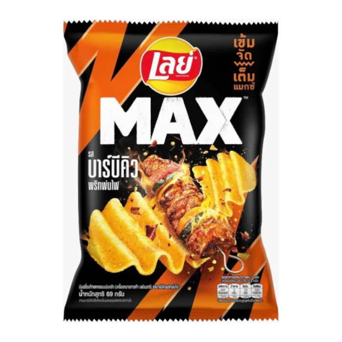 Lays MAX Spicy BBQ Prik Zaab Zeed (Thailand) (44g)
