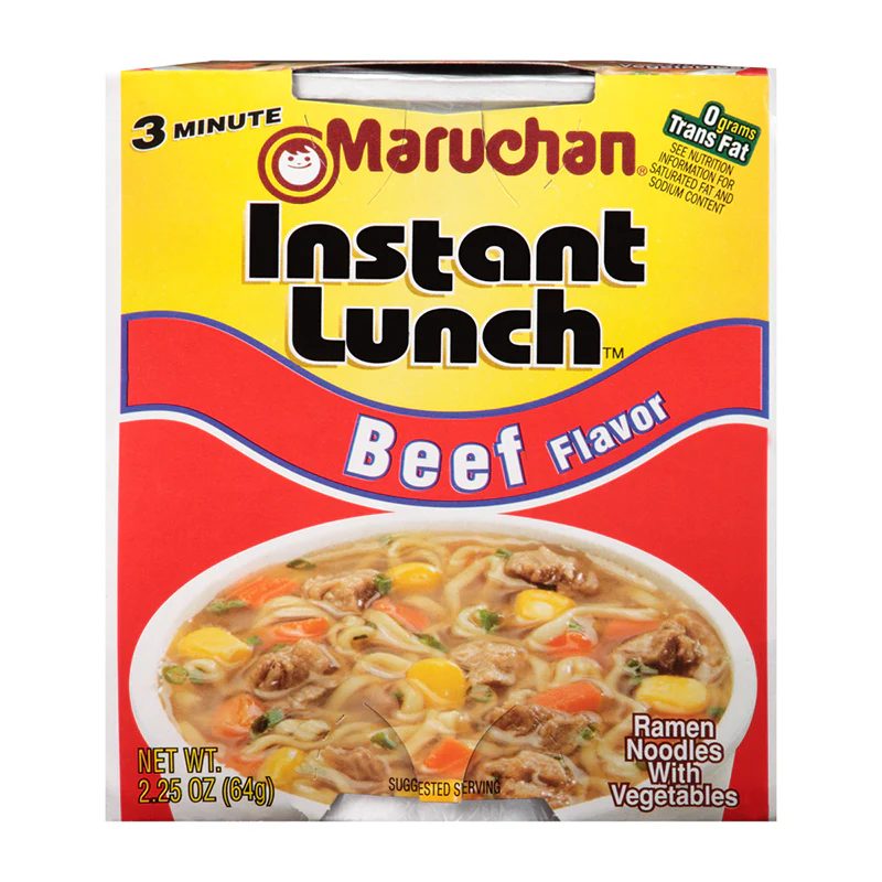 Maruchan Beef Flavour Instant Lunch Ramen Noodles (64g) (12 Pack) - Image 2