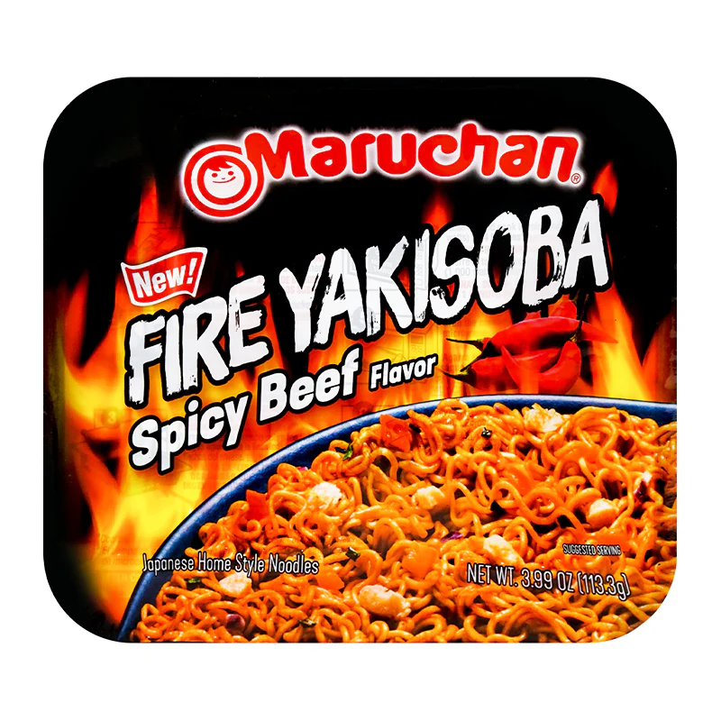 Maruchan Spicy Fire Beef Flavour Yakisoba Noodles (113g)
