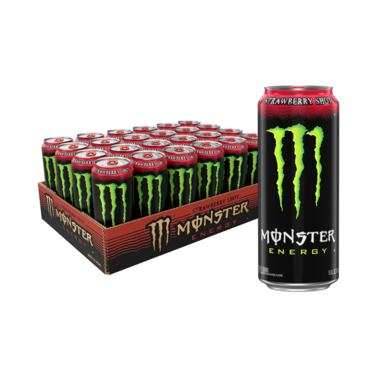 Monster Energy Original Strawberry Shot Case of 24 (12 x 473ml)