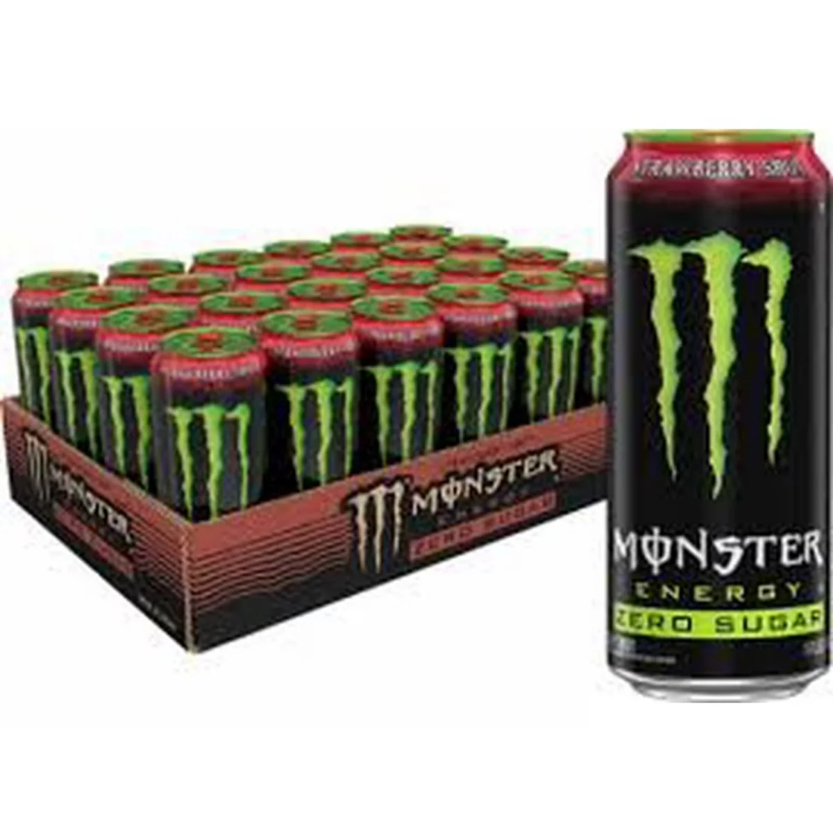 Monster Energy Original Zero Strawberry Shot Case of 24 (12 x 473ml)