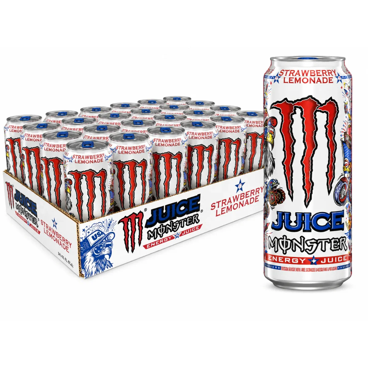 Monster Energy Strawberry Lemonade Case of 24 (24 x 473ml)