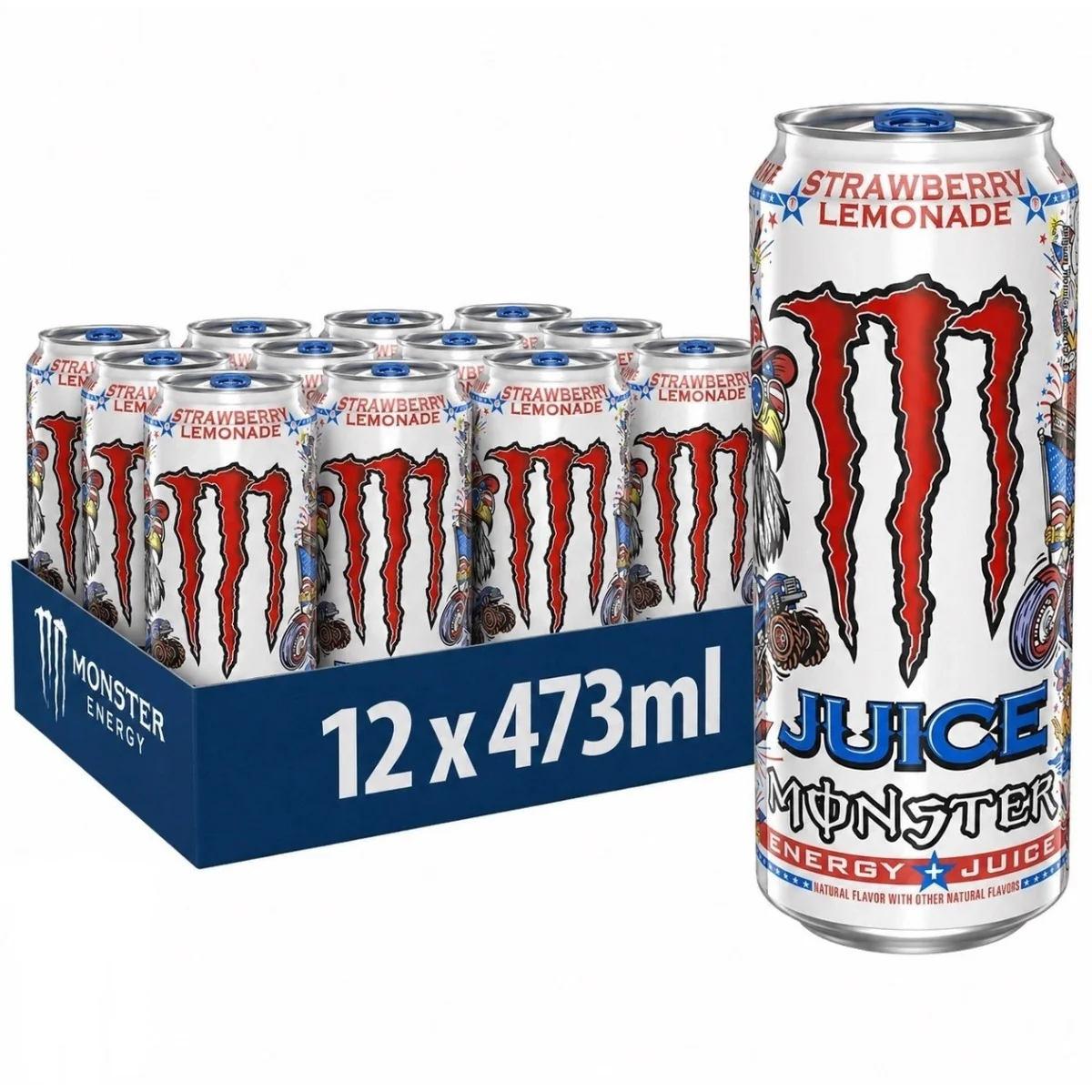Monster Energy Strawberry Lemonade Case of 12 (12 x 473ml)