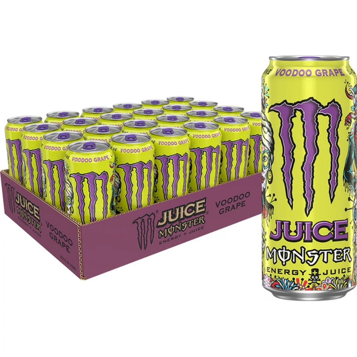 Monster Energy Voodoo Grape Case of 24 (24 x 473ml)