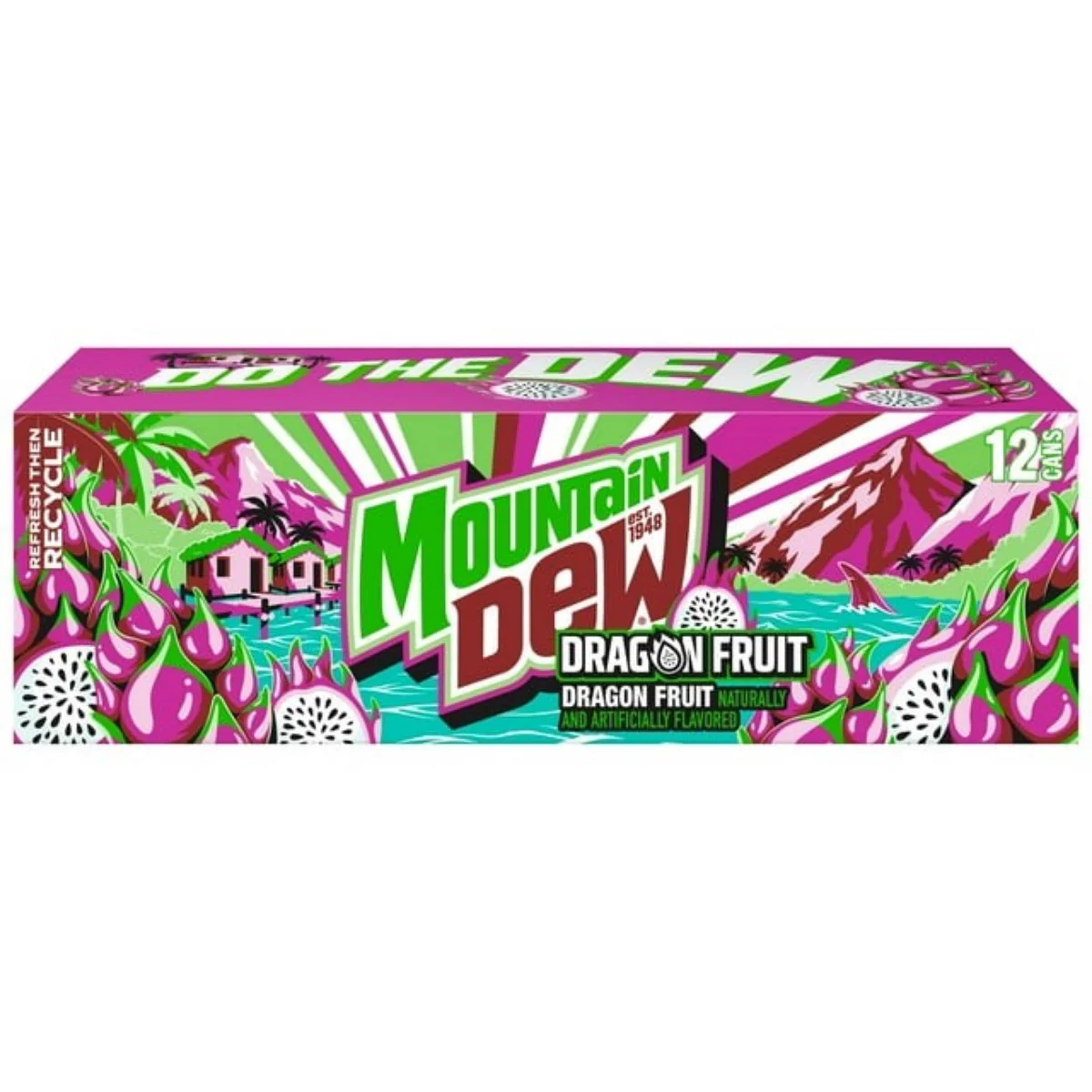 Mountain Dew Dragon Fruit Case of 12 (355ml x12)