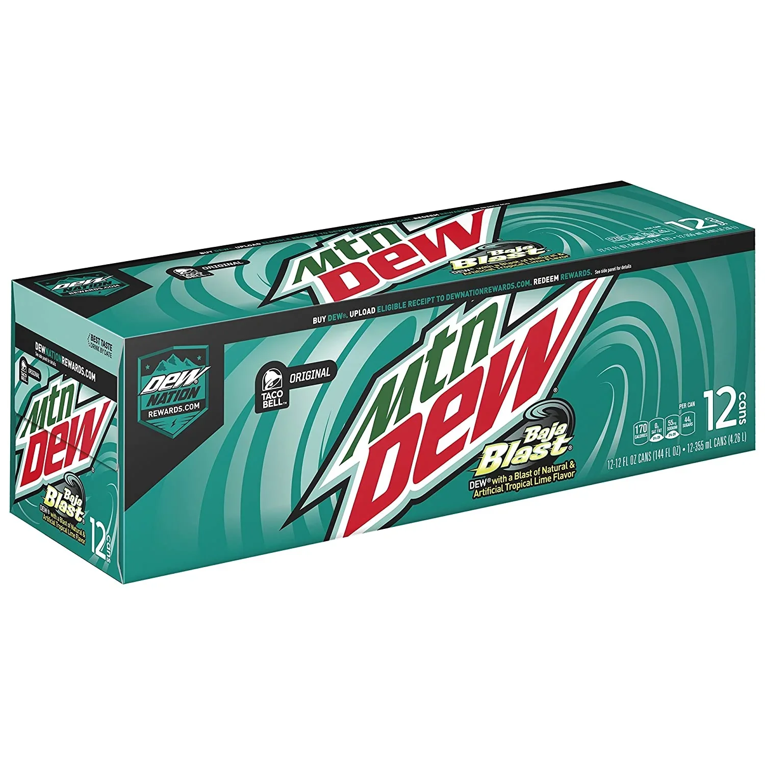 Mountain Dew Baja Blast Case of 12 (355ml x12)