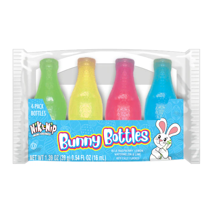Nik-L-Nip Easter Bunny Wax Bottles 4-Pack (39g)