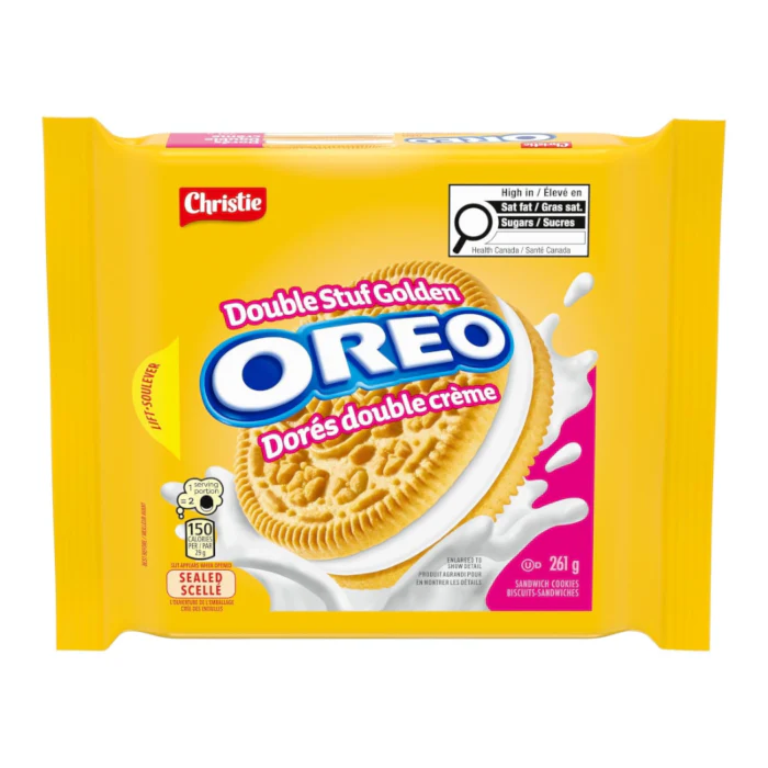 Oreo Golden Double Stuf Sandwich Cookies (261g)