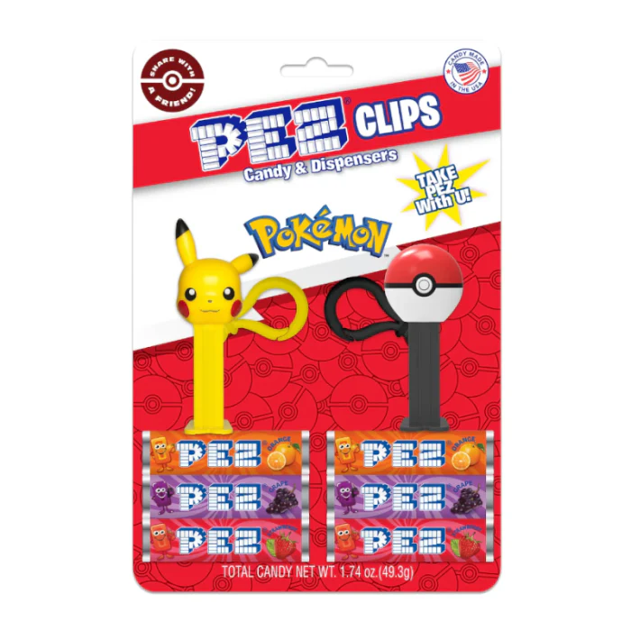 PEZ Clips Keychain Dispenser Pokémon (49g)