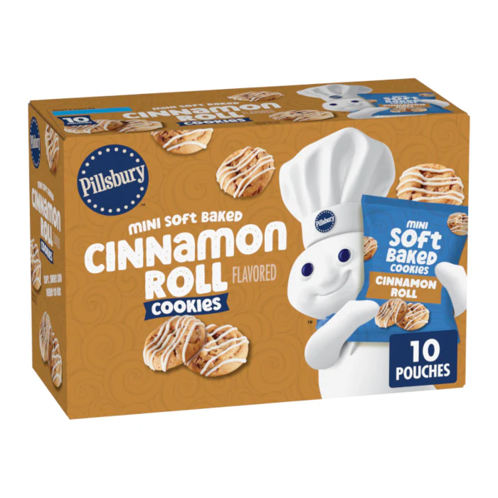 Pillsbury Soft Baked Cinnamon Roll Cookies 10 Pack (283g) (10 x 28g)