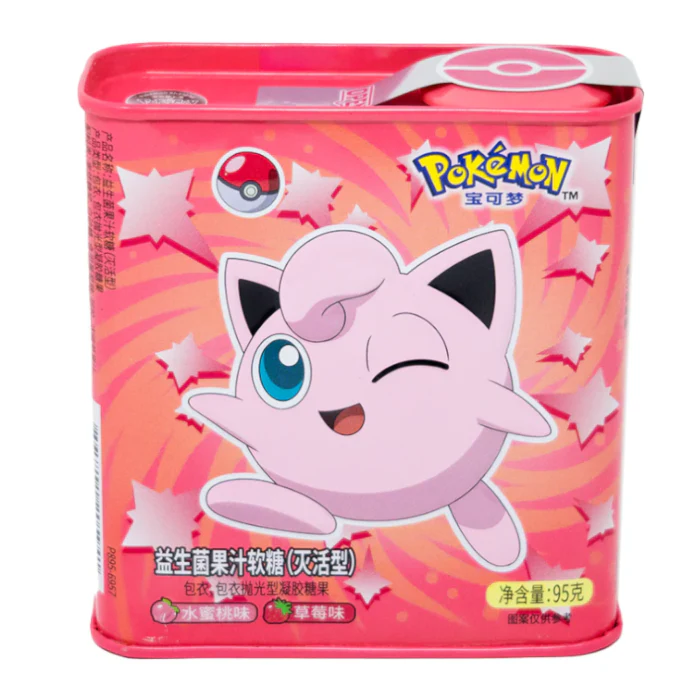Pokemon Soft Candy Tin Peach Strawberry Flavour (China) (95g)