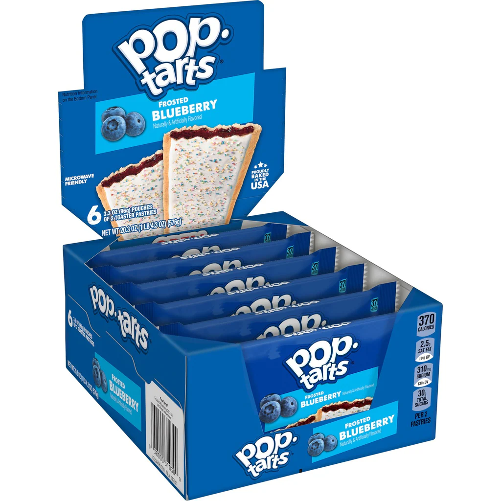 Pop Tarts Frosted Blueberry 12 Pack (576g)
