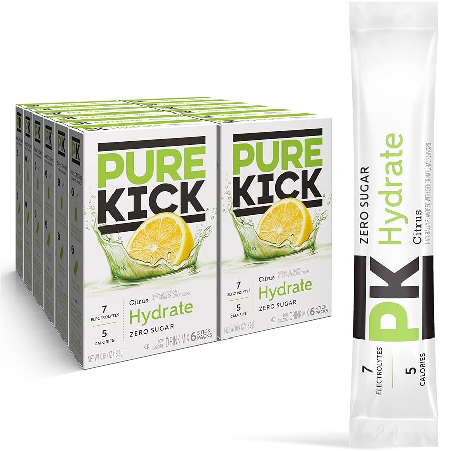 Pure Kick Energy Citrus Hydrate Singles to Go (218.4g) (12 Pack)