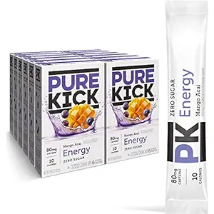 Pure Kick Energy Mango Acai Singles to Go (216g) (12 Pack)