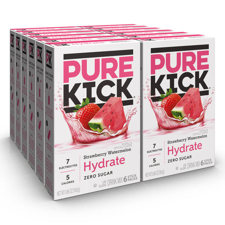 Pure Kick Energy Strawberry Watermelon Singles to Go (216g) (12 Pack)