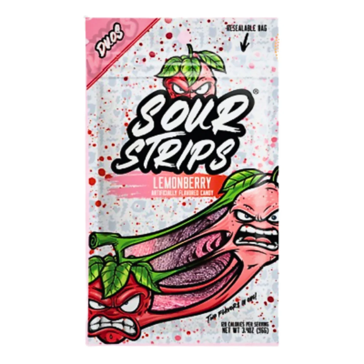 Sour Strips Duos Lemon Berry (96g)