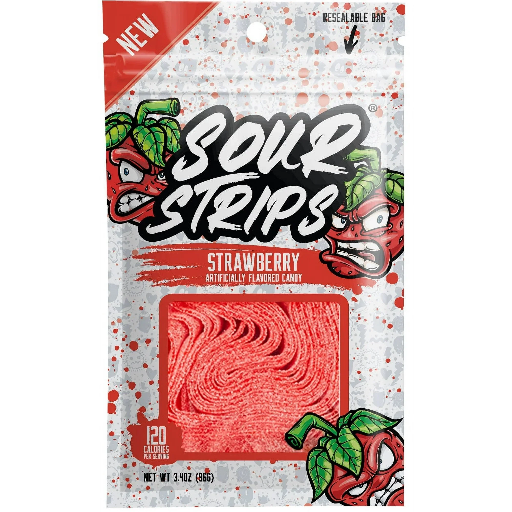 Sour Strips Strawberry (96g)