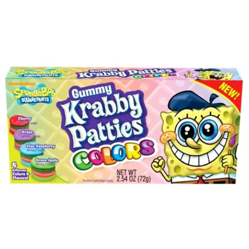 Spongebob Squarepants Gummy Krabby Patties Colors Theatre Box (72g)