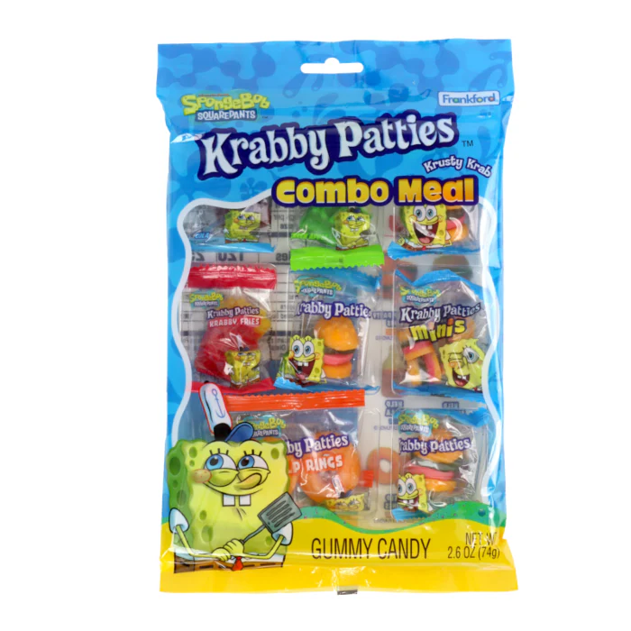 SpongeBob SquarePants Krabby Patty Gummy Combo Meal Tray (74g)