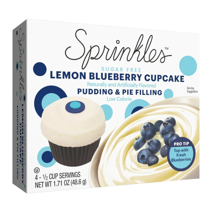 Sprinkles Sugar Free Lemon Blueberry Cupcake Pudding Mix (48g)