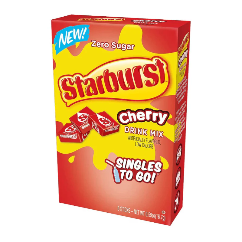Starburst Cherry Singles to Go 6 Pack (16.7g)