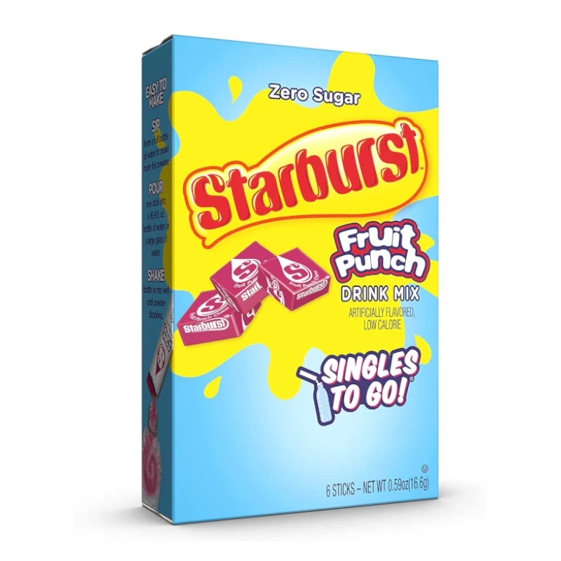 Starburst Fruit Punch Singles to Go 6 Pack (16.6g)