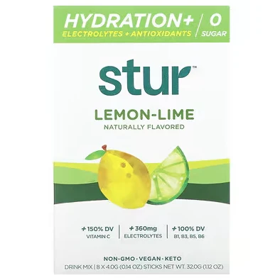 Stur Lemon Lime Electrolytes + Antioxidants Singles To Go (32g)