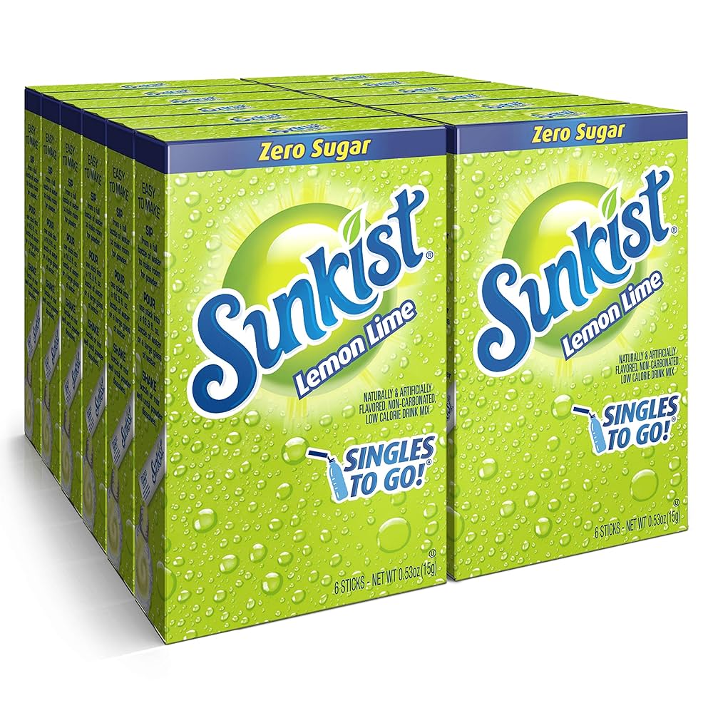 Sunkist Lemon Lime Singles to Go (180g) (12 Pack)