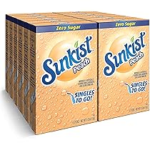 Sunkist Peach Zero Sugar Singles To Go (180g) (12 Pack)