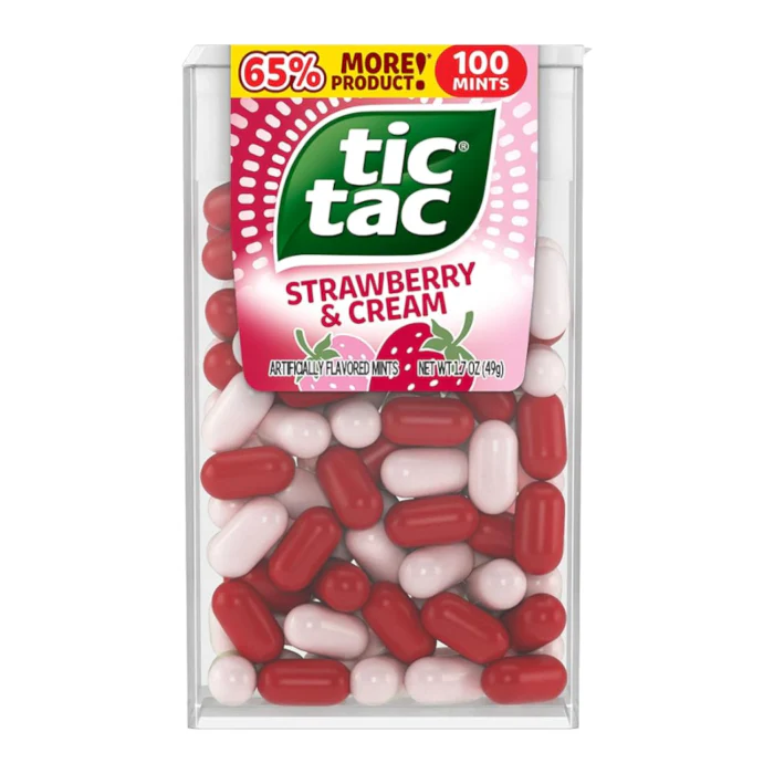 Tic Tac Strawberry & Cream 100 Pack (48g)