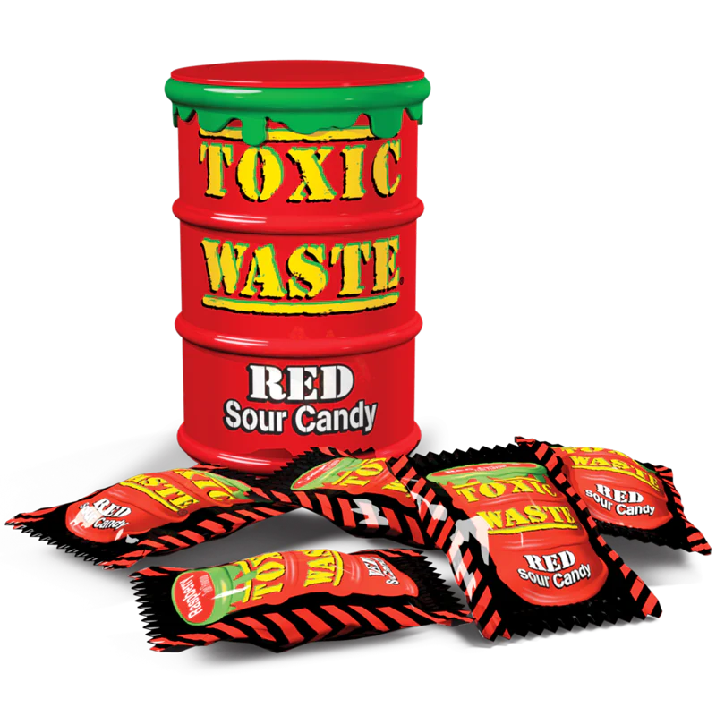 Toxic Waste Red Drum Extreme Sour Candy (42g)